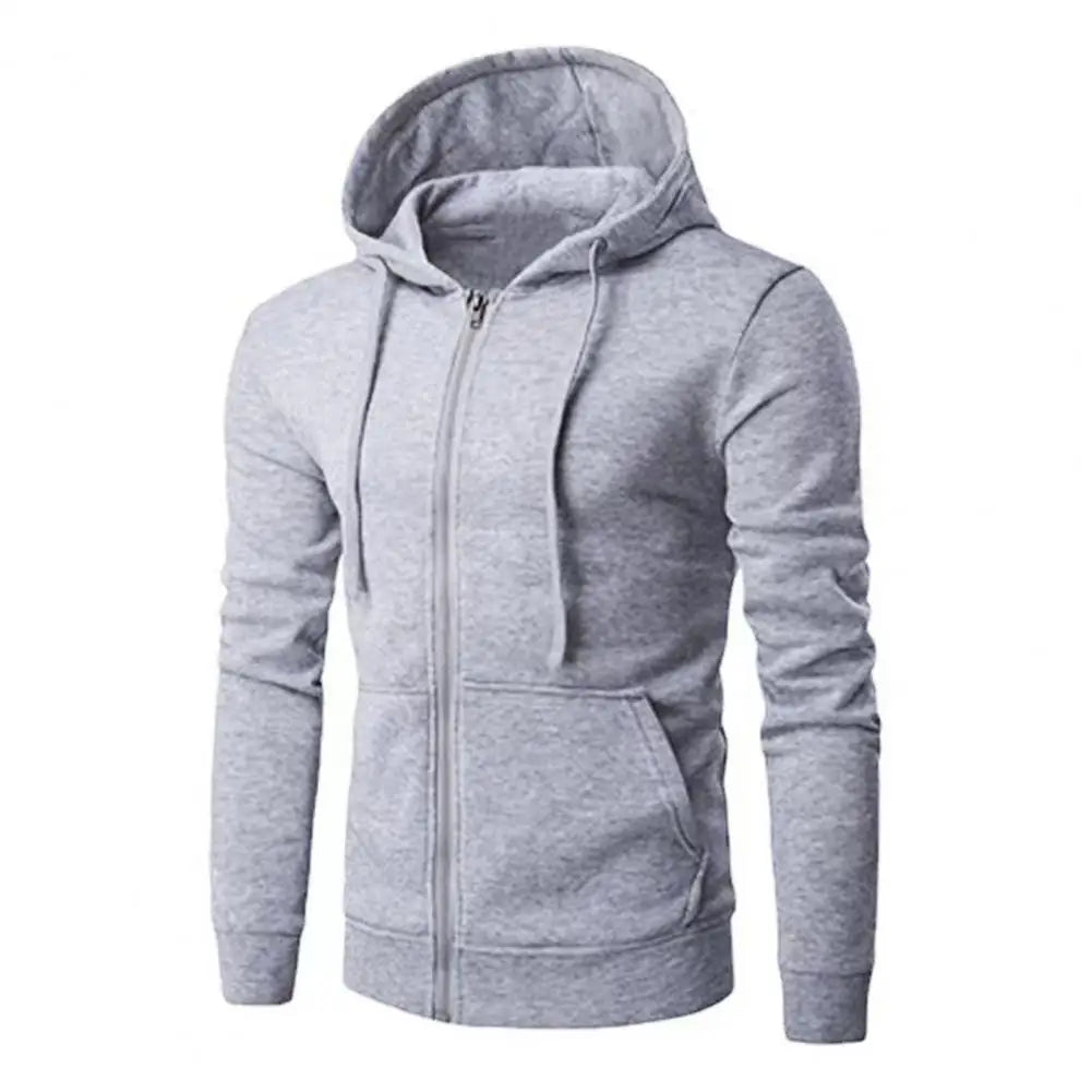 Mens long sleeve hooded zipper