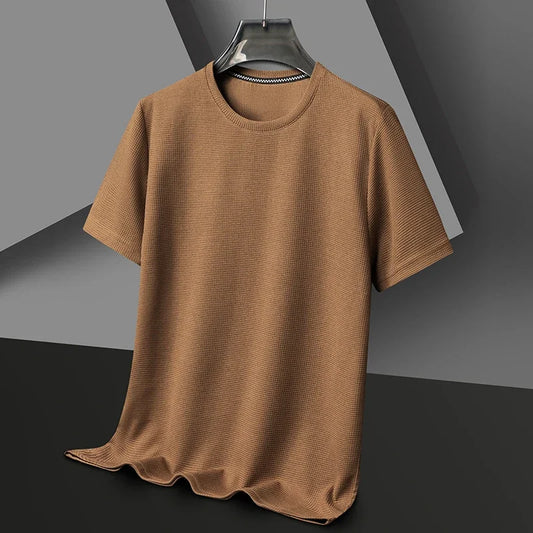 Men's breathable round neck top