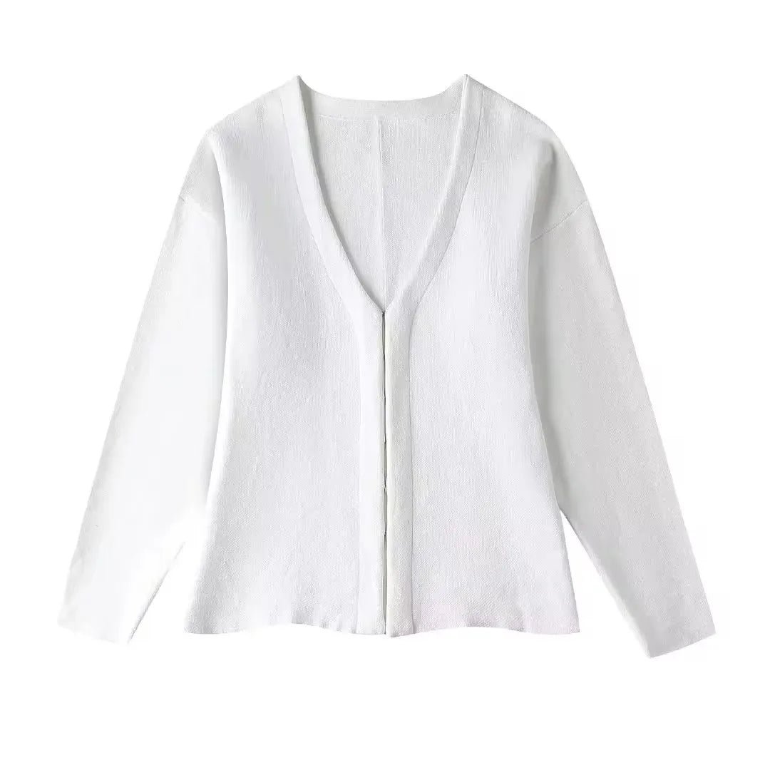 Elegant v neck slim cardigan