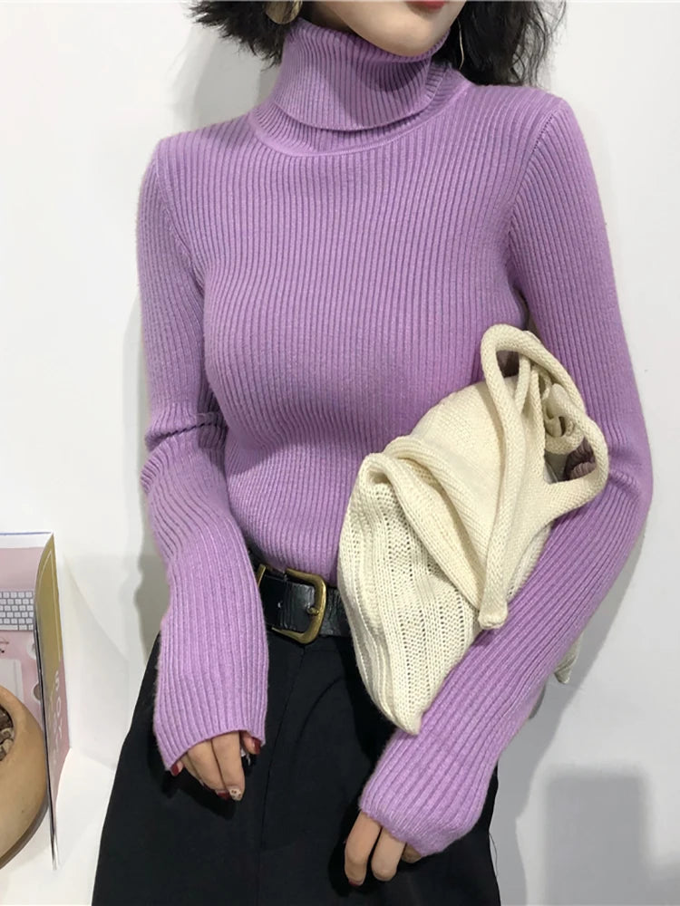 Turtleneck slim jumper