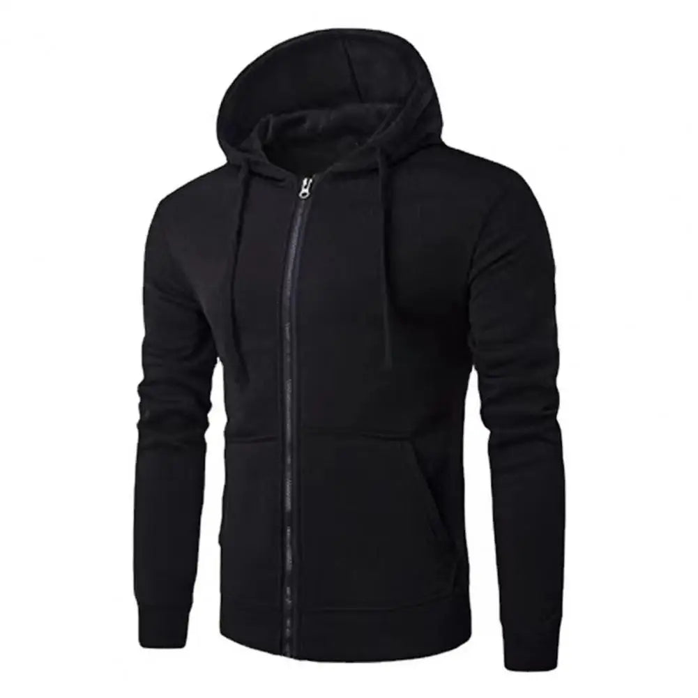 Mens long sleeve hooded zipper