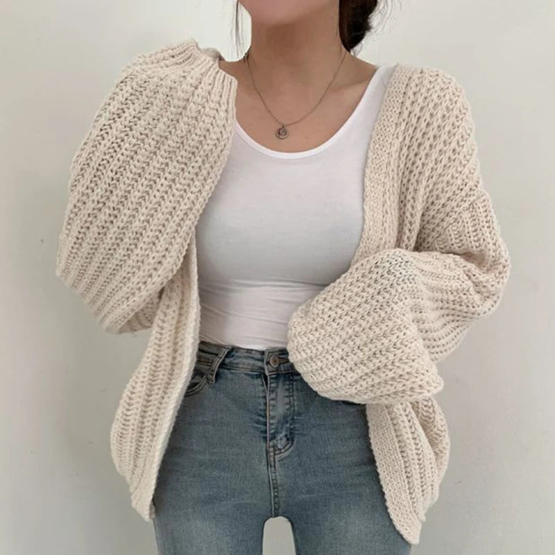 Womens casual cardigan sweater