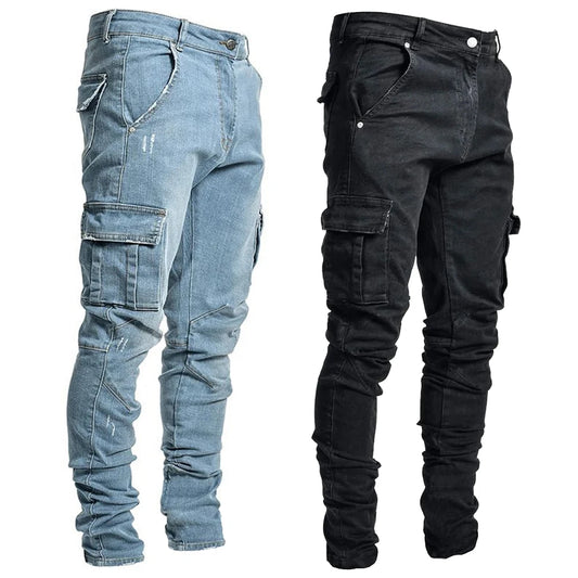 Denim Cargo Pants