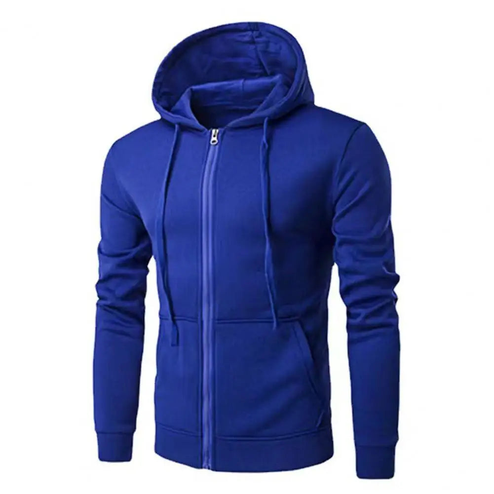 Mens long sleeve hooded zipper