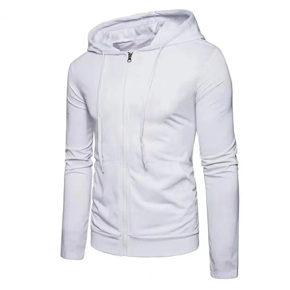 Mens long sleeve hooded zipper