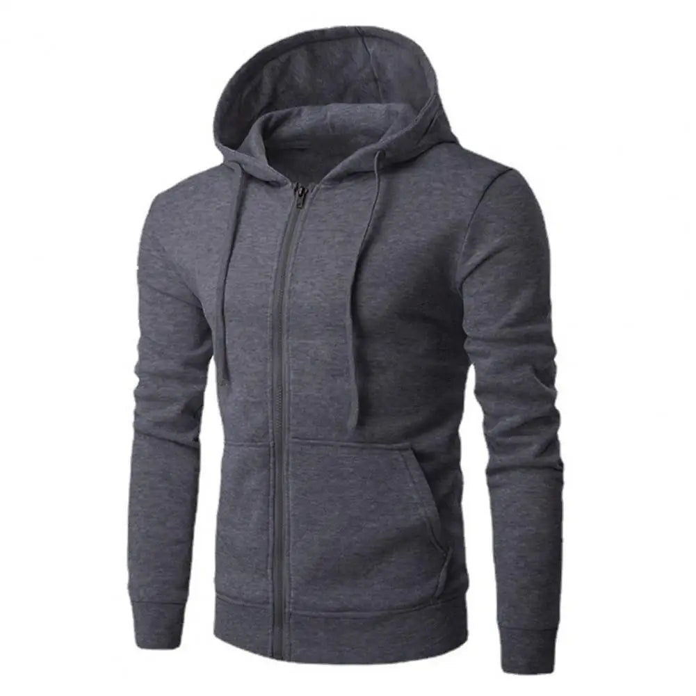 Mens long sleeve hooded zipper